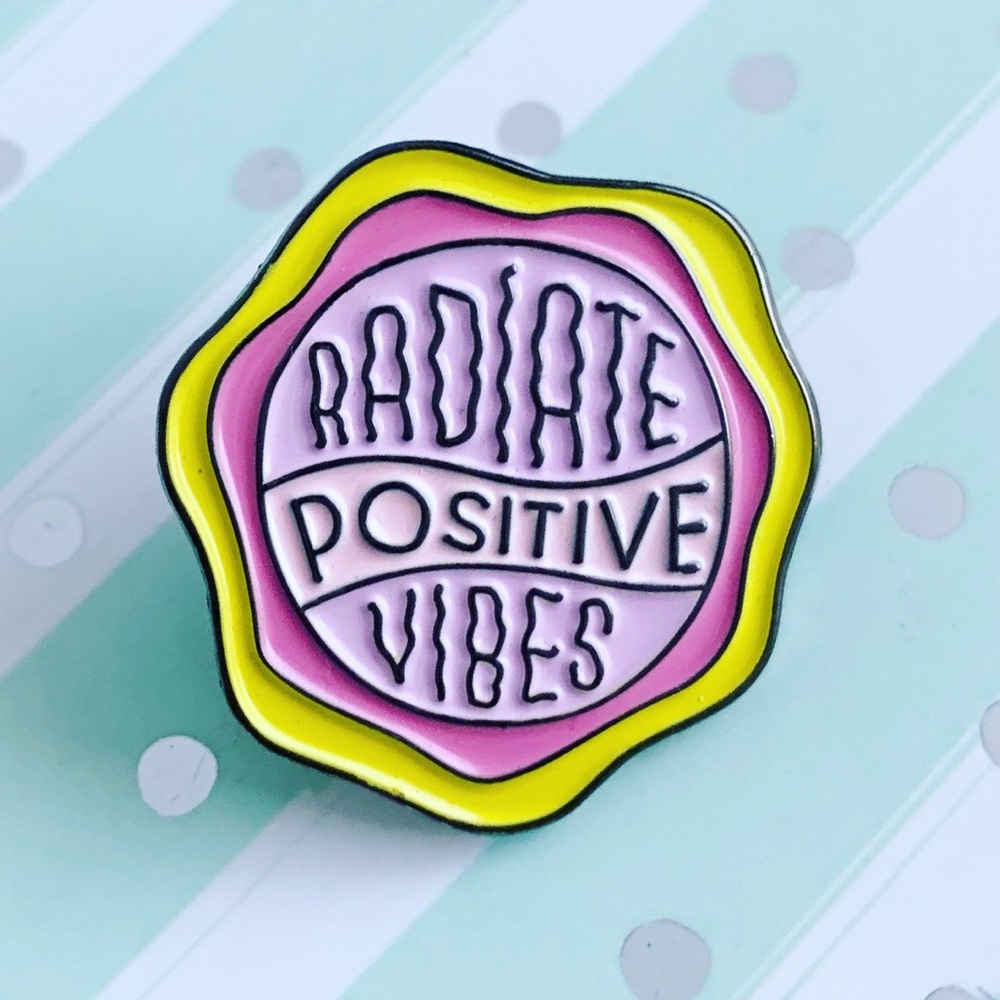 Radiate Positive Vibes Enamel Pin